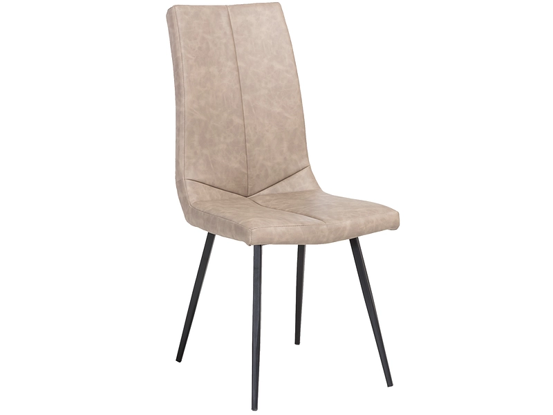 Chaise NINA cuir synthétique beige
