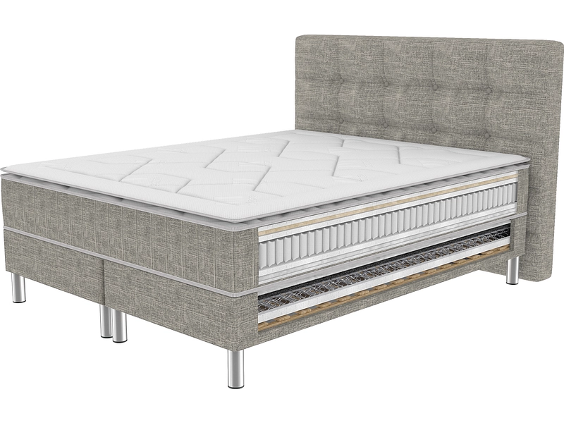 Boxspringbett EPEDA COLLECTION ELEGANCE COURCHEVEL II braun meliert