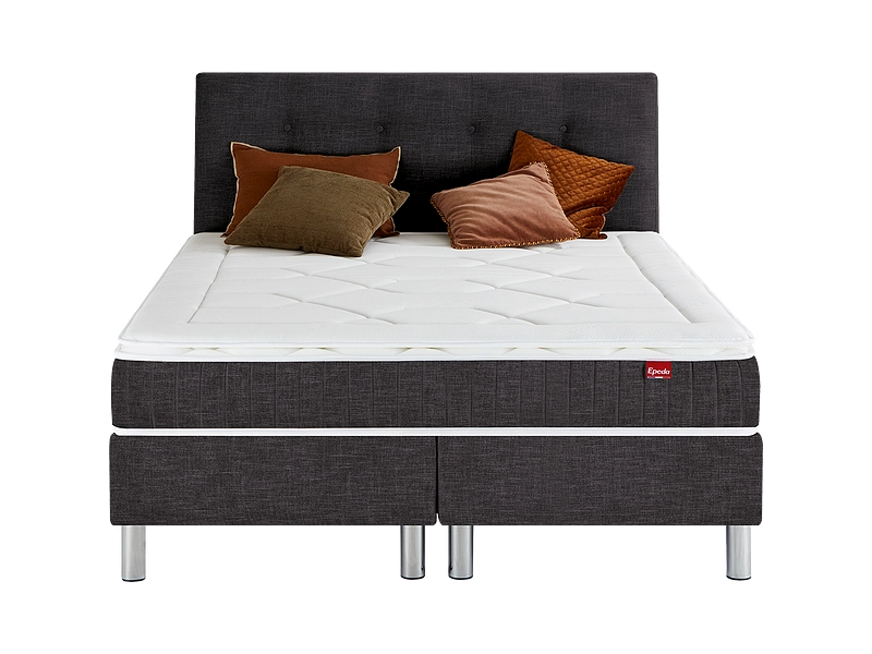 Boxspringbett EPEDA COLLECTION ELEGANCE COURCHEVEL II grau meliert