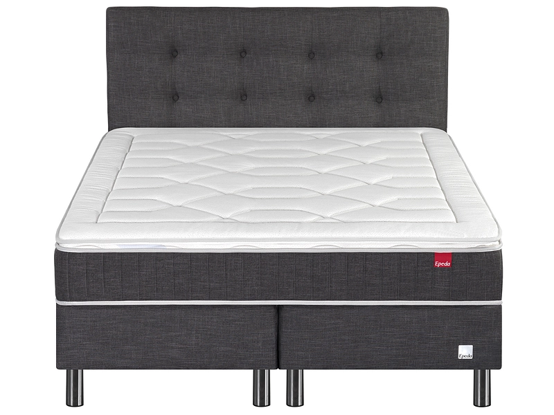 Boxspring EPEDA COLLECTION ELEGANCE COURCHEVEL II grigio screziato