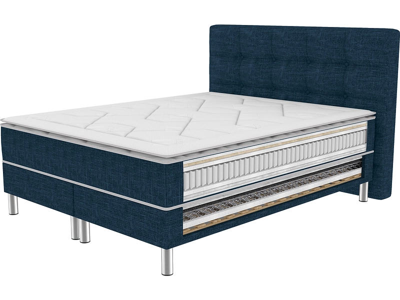 Boxspringbett EPEDA COLLECTION ELEGANCE COURCHEVEL II blau