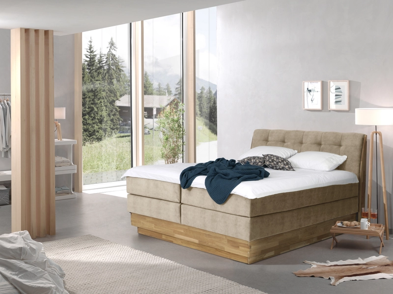 Boxspringbett ENGELBERG taupe