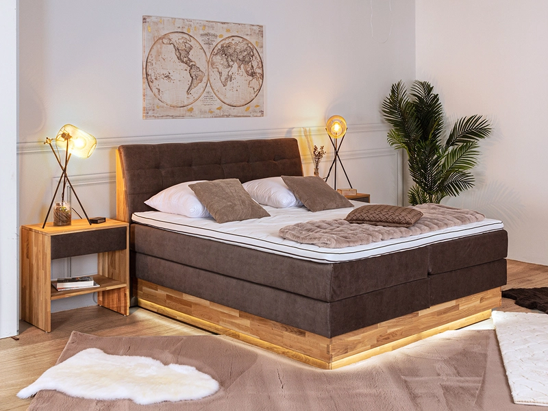 Boxspring ENGELBERG marrone