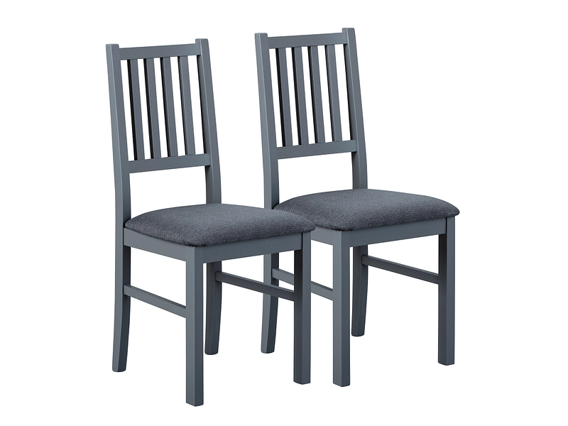 Set di 2 sedie LUZERNA poliestere grigio scuro