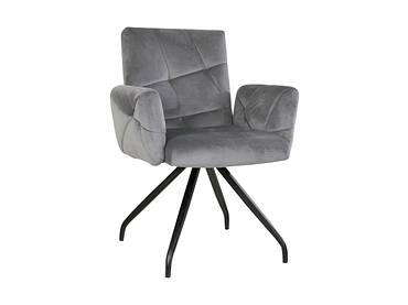 Chaise TRENDY velours gris