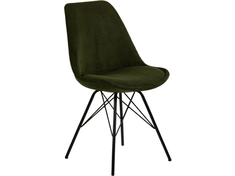 Chaise ERIS tissu olive