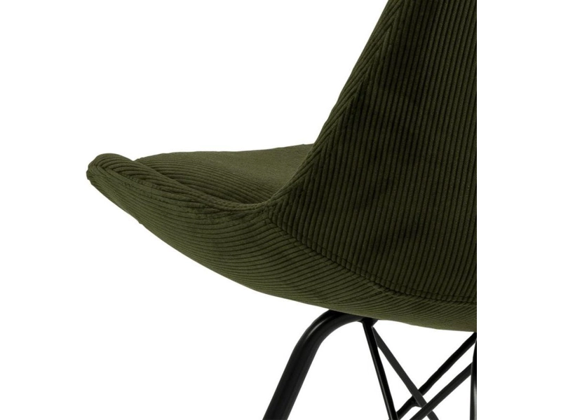 Chaise ERIS tissu olive