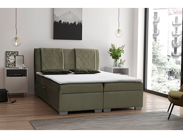 Boxspringbett FAUST khaki
