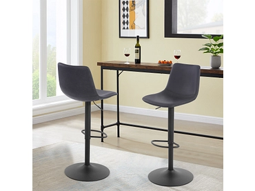 Barhocker NEMO Synthetisches Leder grau
