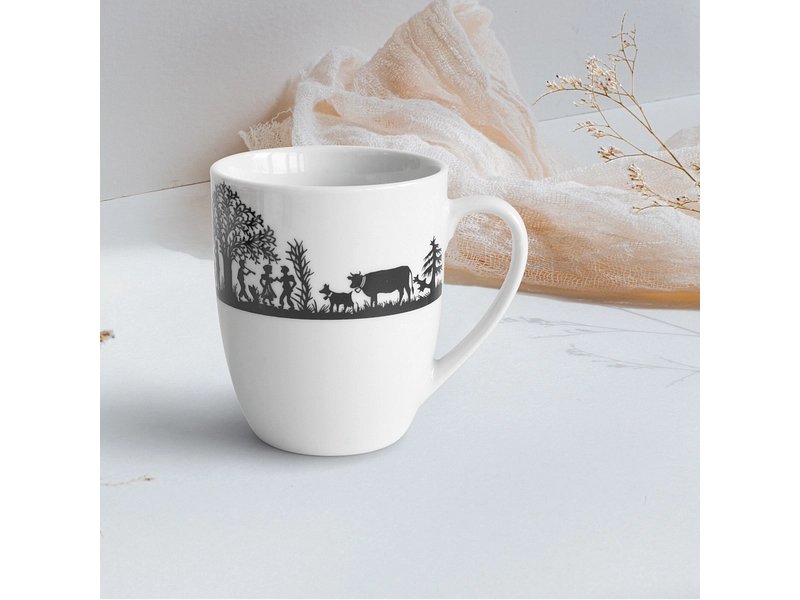 Set mug HEIDI 36cl porcellana bianco