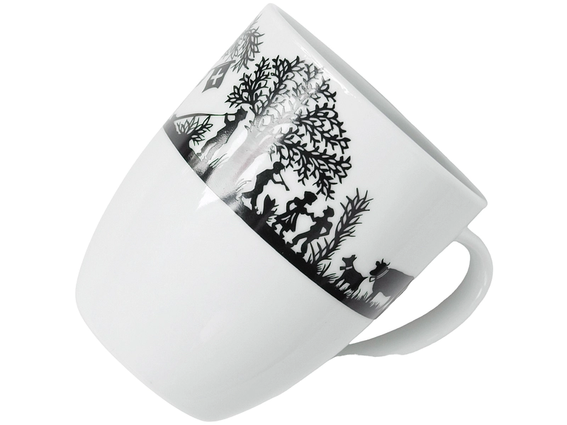 Set mugs HEIDI 36cl porcelaine blanc