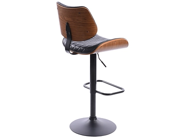 Barhocker DONTE Synthetisches Leder schwarz