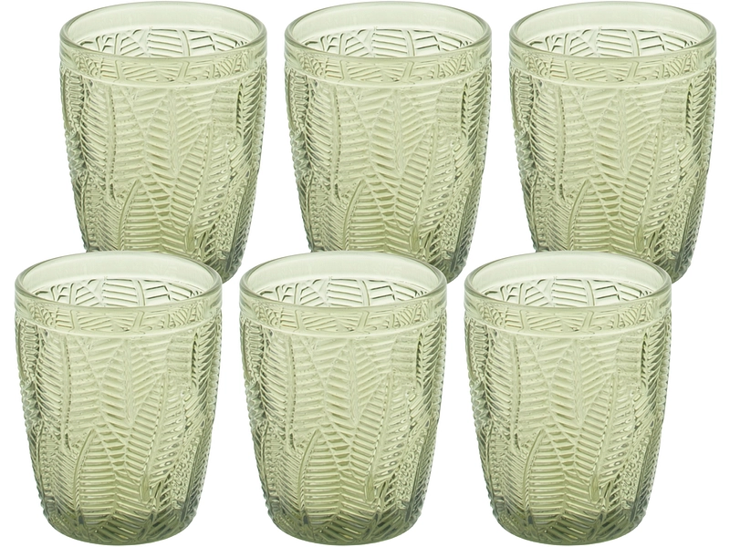 Set di bicchieri LEAF 6 pezzi verde 0.3 L Set di bicchieri LEAF 6 pezzi verde 0.3 L