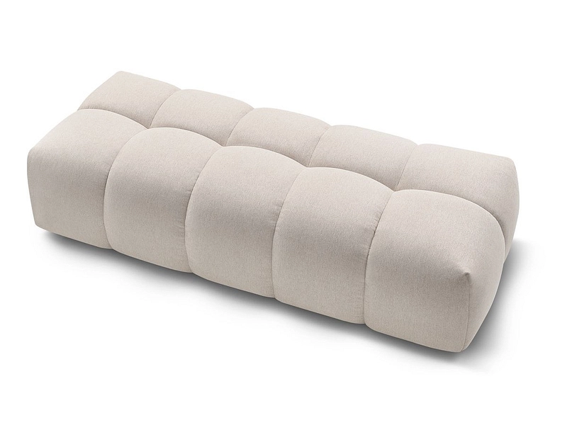 Pouf MONT-BLANC 66x180x48cm tessuto screziato beige