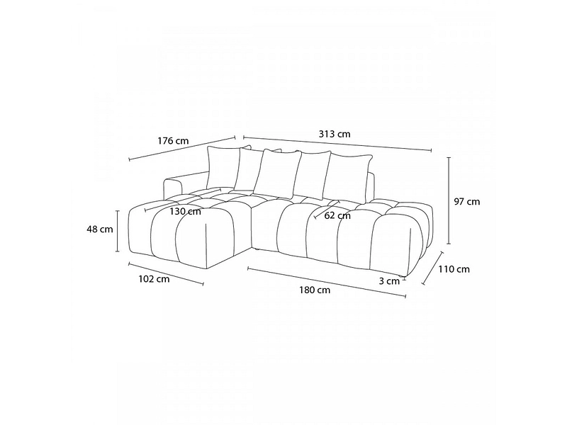 Ecksofa BOBOCHIC MONT-BLANC