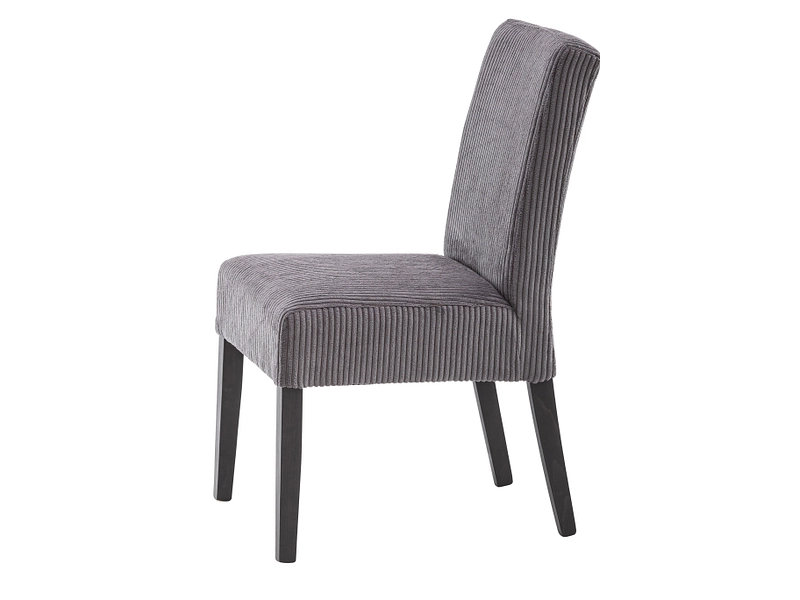 Chaise LEDA velours gris