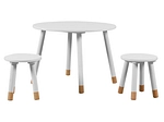Set table et chaises BAMBINI blanc