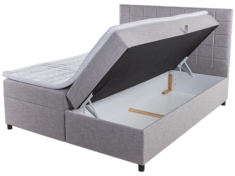 Boxspring TOMA grigio chiaro