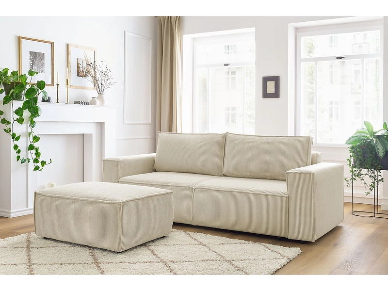 3er Sofa mit Hocker BOBOCHIC NIHAD