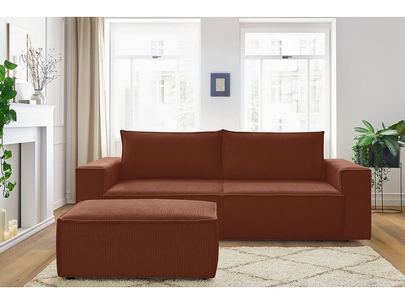 3er Sofa mit Hocker BOBOCHIC NIHAD