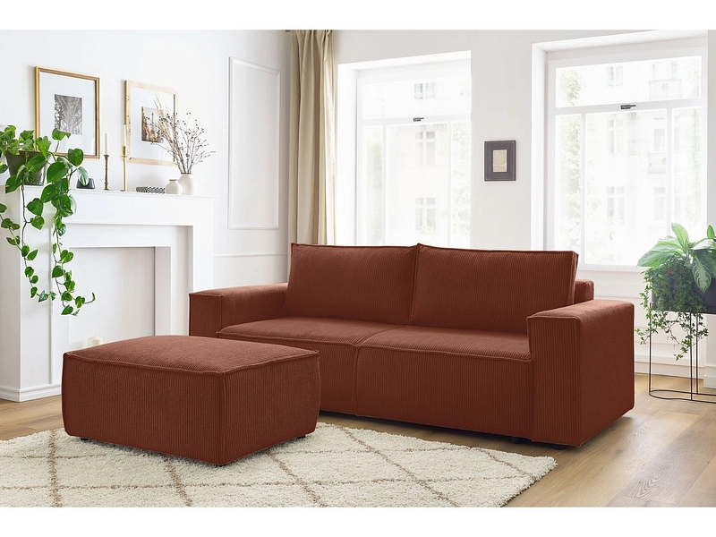 3er Sofa mit Hocker BOBOCHIC NIHAD