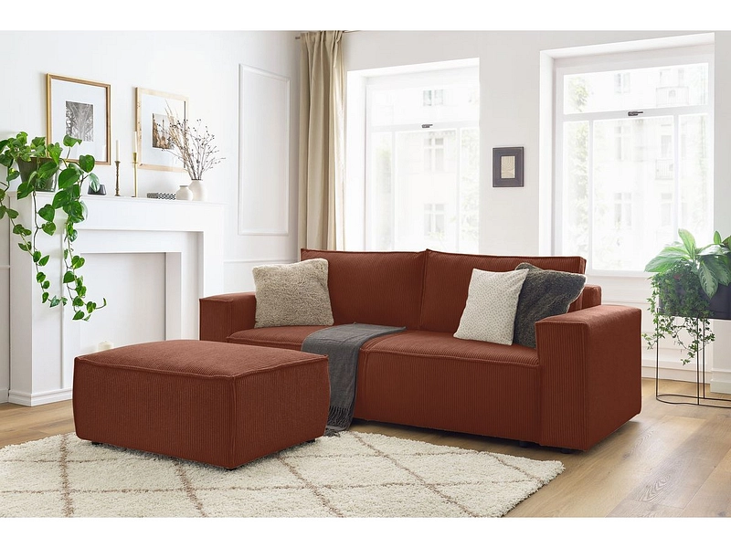 3er Sofa mit Hocker BOBOCHIC NIHAD