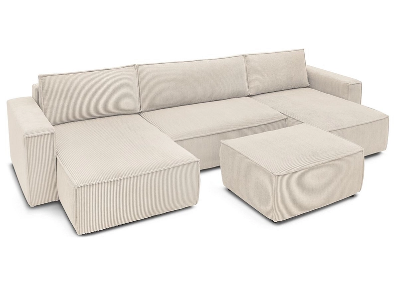 Panorama-Ecksofa mit Hocker BOBOCHIC NIHAD