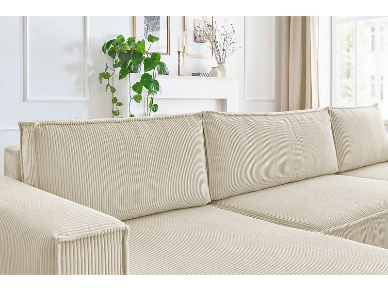 Panorama-Ecksofa mit Hocker BOBOCHIC NIHAD