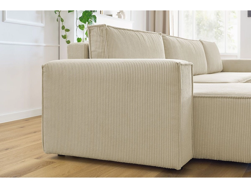 Panorama-Ecksofa mit Hocker BOBOCHIC NIHAD