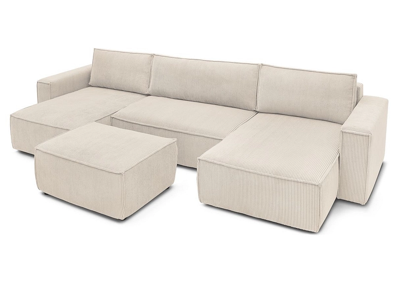 Panorama-Ecksofa mit Hocker BOBOCHIC NIHAD