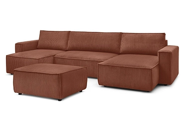 Panorama-Ecksofa mit Hocker BOBOCHIC NIHAD