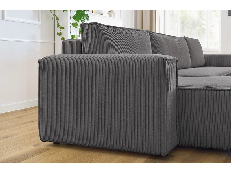 Panorama-Ecksofa mit Hocker BOBOCHIC NIHAD