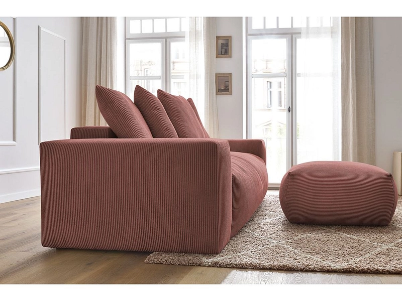 Canapé avec pouf BOBOCHIC VOLTAIRE