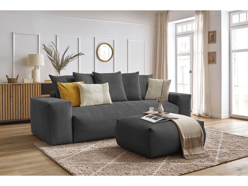 Ecksofa mit Hocker BOBOCHIC VOLTAIRE