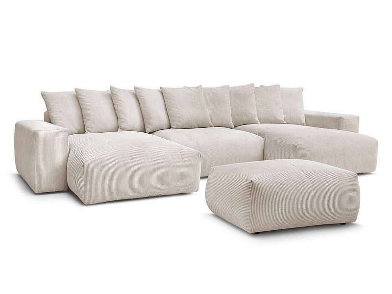 Panorama-Ecksofa mit Hocker BOBOCHIC VOLTAIRE