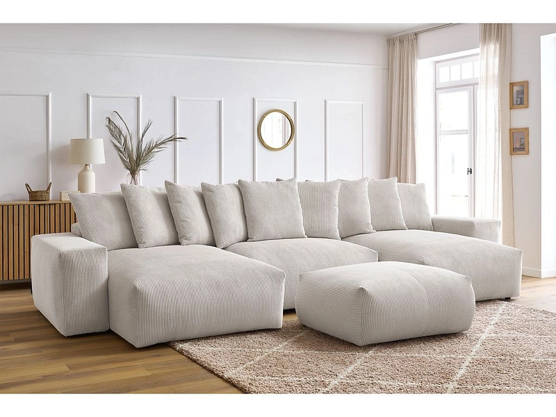 Panorama-Ecksofa mit Hocker BOBOCHIC VOLTAIRE