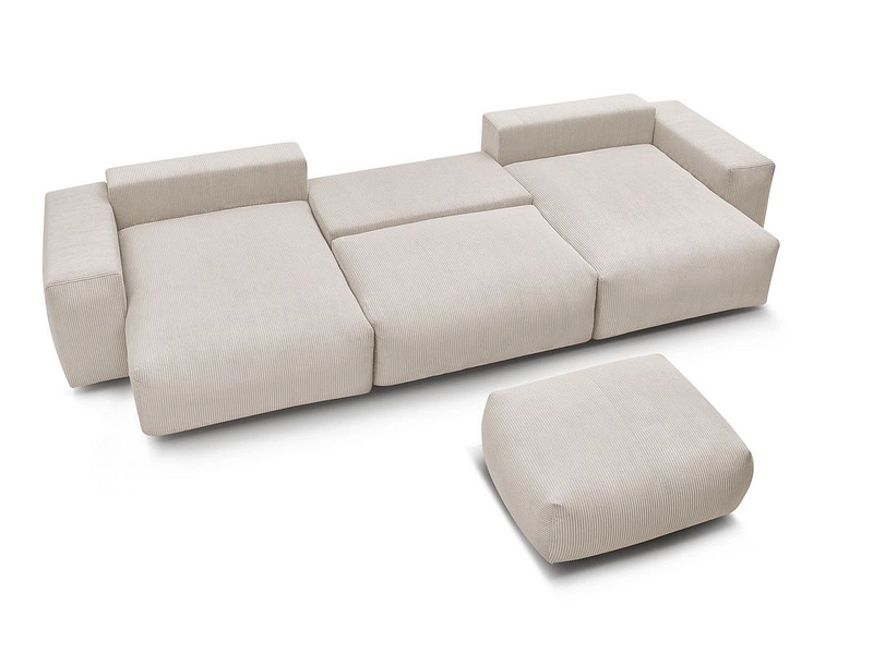 Panorama-Ecksofa mit Hocker BOBOCHIC VOLTAIRE