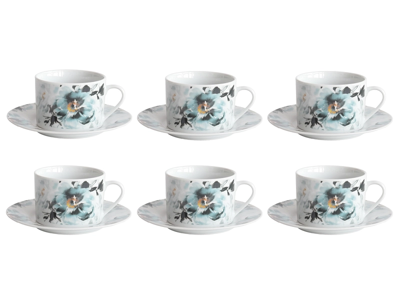 Set tasses à café BLUE 20cl porcelaine multicolore