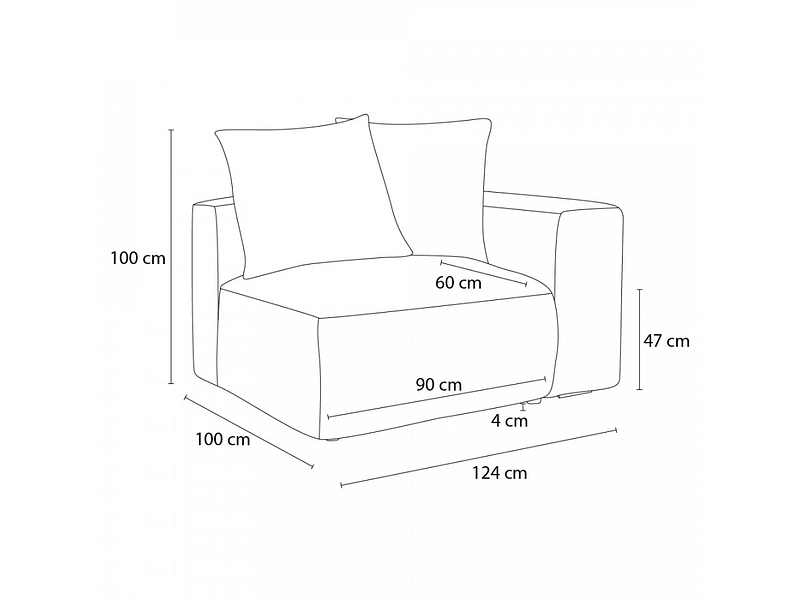 Modulare Sessel für Sofa BOBOCHIC VOLTAIRE