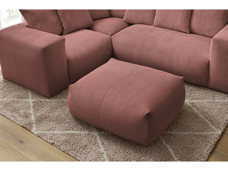 Divano ad angolo con pouf BOBOCHIC VOLTAIRE