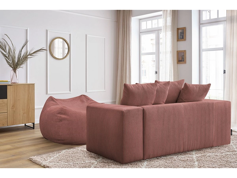 Divano 2 posti con pouf BOBOCHIC VOLTAIRE