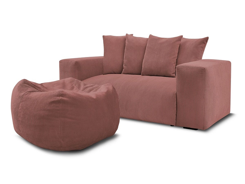 2er Sofa mit Hocker BOBOCHIC VOLTAIRE