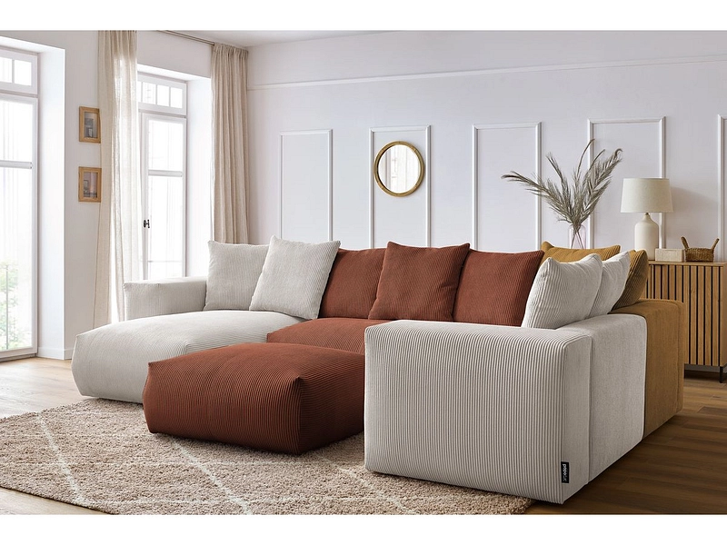 Panorama-Ecksofa mit Hocker BOBOCHIC VOLTAIRE