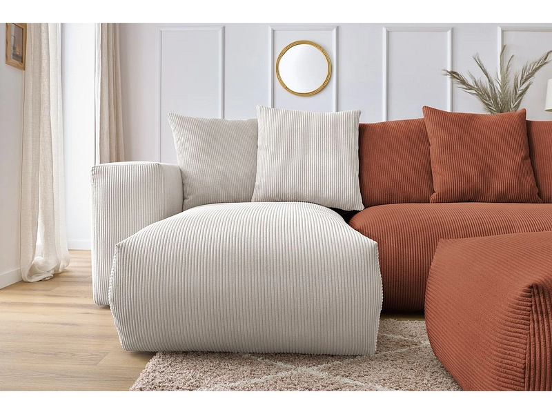 Panorama-Ecksofa mit Hocker BOBOCHIC VOLTAIRE