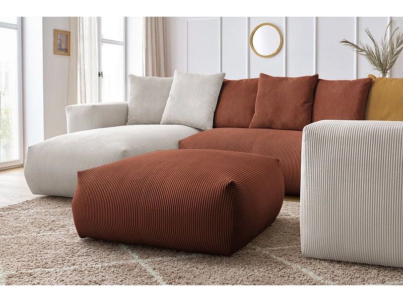 Panorama-Ecksofa mit Hocker BOBOCHIC VOLTAIRE