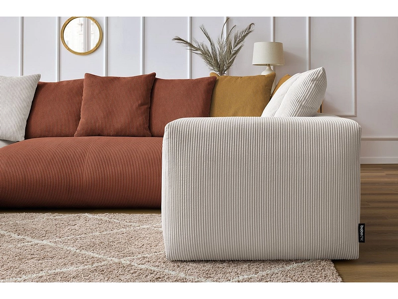 Panorama-Ecksofa mit Hocker BOBOCHIC VOLTAIRE