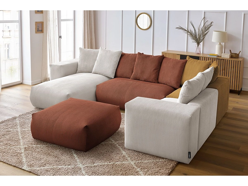 Panorama-Ecksofa mit Hocker BOBOCHIC VOLTAIRE