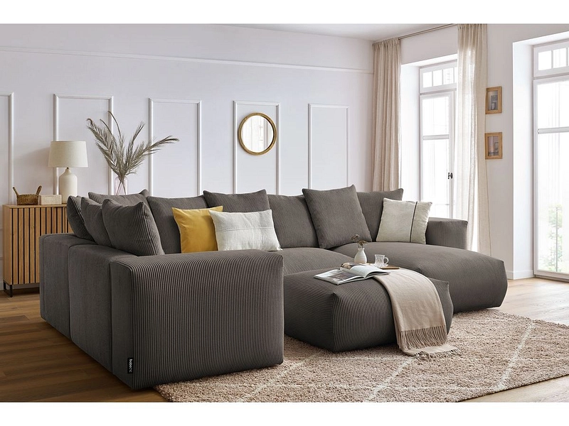 Panorama-Ecksofa mit Hocker BOBOCHIC VOLTAIRE