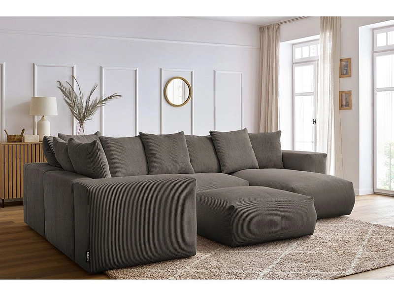 Panorama-Ecksofa mit Hocker BOBOCHIC VOLTAIRE