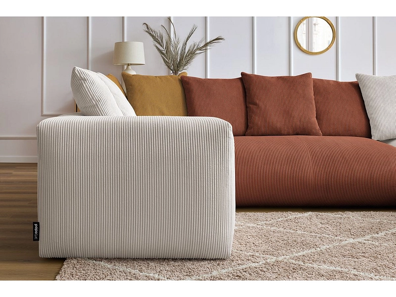 Panorama-Ecksofa mit Hocker BOBOCHIC VOLTAIRE